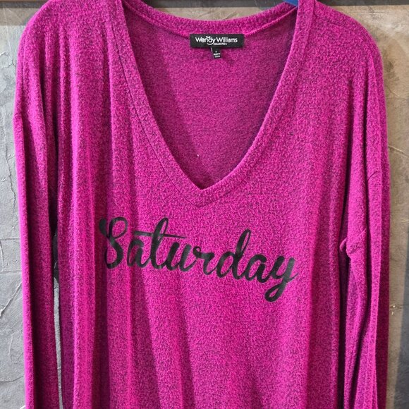 Wendy Williams Collection "Saturday" Deep V Sweater - Picture 1 of 2